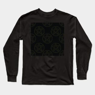 Black Stone Pentagrams Long Sleeve T-Shirt